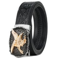 Men'S Western-Style Adjustable Belt, Synthetic Faux Leather Sliding Ratchet Belt Designed for Men, Featuring an Automatic Click Buckle Suitable for Jeans, Perfect Gifts for Father'S Day And Christmas
