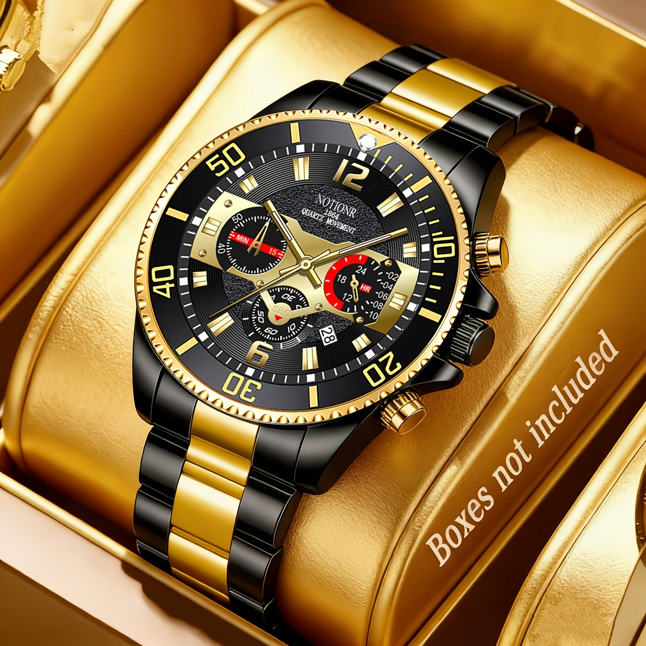 NOTIONR Watches For Men, Business Mens Watches, Quartz Men Watches, Versatile Watch Pairing Combination, Calendar Adjustable, Gifts For Oneself, Reloj Para Hombre.