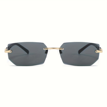 Frameless Gradient Sunglasses 5 Pack for Men Women - Rimless Tinted Lens Shades in Gray Red Blue Black Brown, Lightweight No-Frame Design for Daily Wear Parties Casual Outdoor Fashion Style
