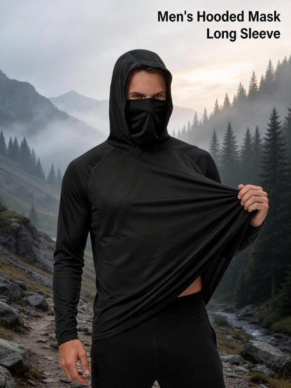 3pcs Men's Premium Hooded Shirts with Mask UPF 50 Sunblock Advanced Breathability – view 2