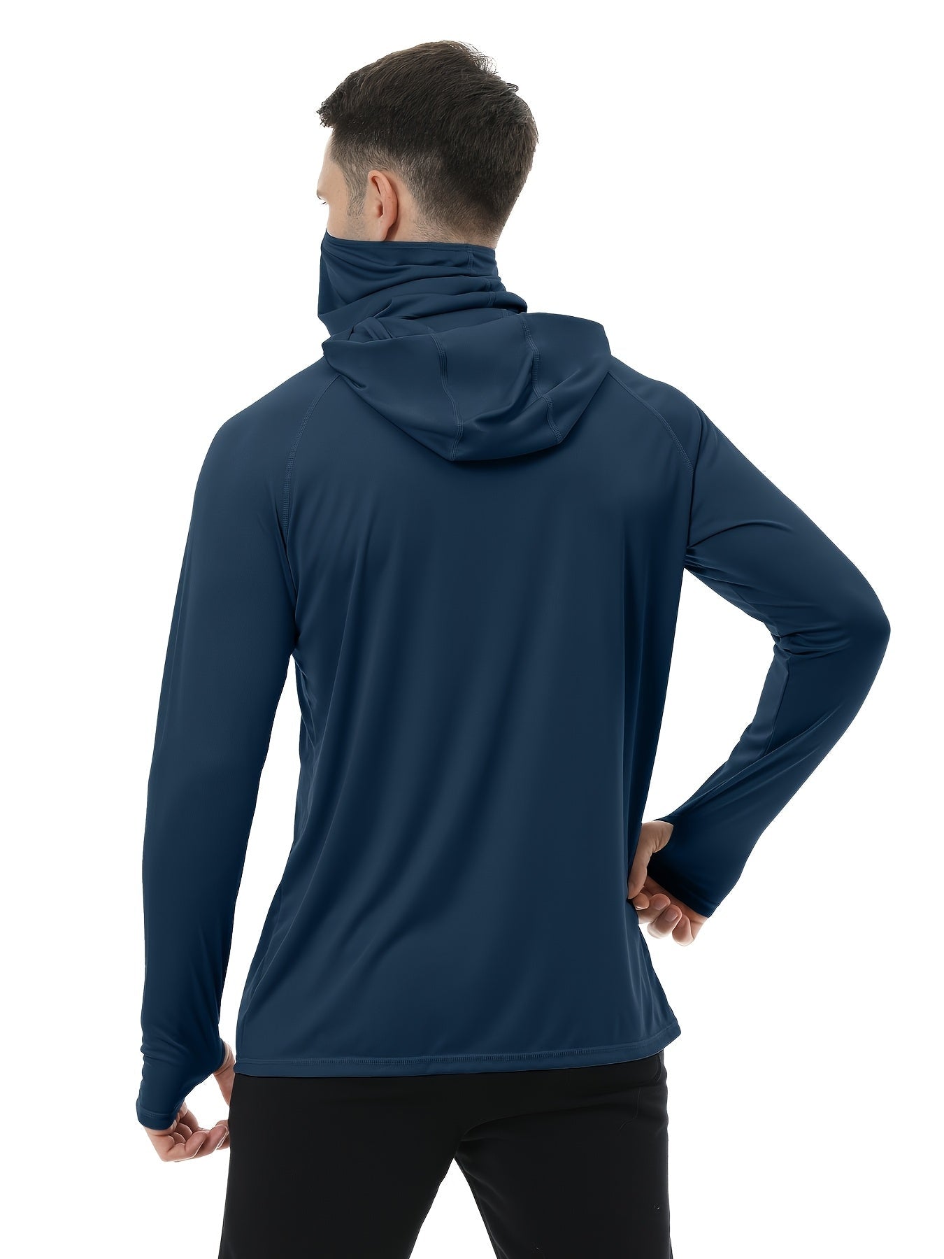 3pcs Men's Premium Hooded Shirts with Mask UPF 50 Sunblock Advanced Breathability – view 4