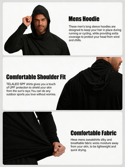 3pcs Men's Premium Hooded Shirts with Mask UPF 50 Sunblock Advanced Breathability – view 11
