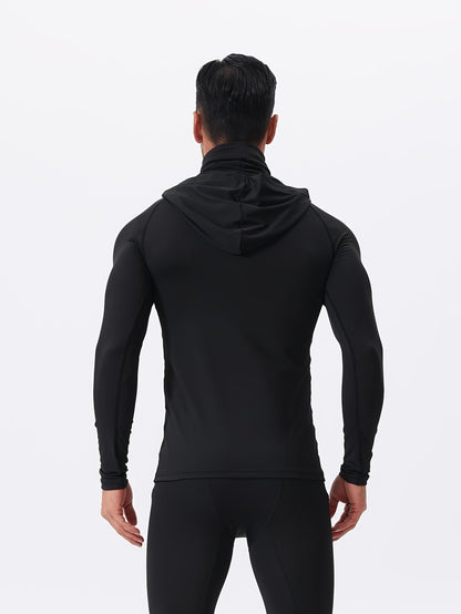 3pcs Men's UPF Hooded Sweatshirts with Mask Quick Dry Breathable Outdoor Hoodies – view 5