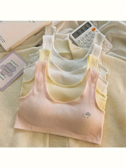 4-Pack Girls' Training Bra and Panty Set - Breathable Everyday Comfort – Sizes 12-13Y – view 12