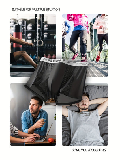 4-Pack Men's Boxer Briefs - Breathable Stretch Mesh – view 9