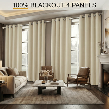 4-Piece Blackout Curtain Panels - Thermal Lining for Bedroom Privacy – view 7