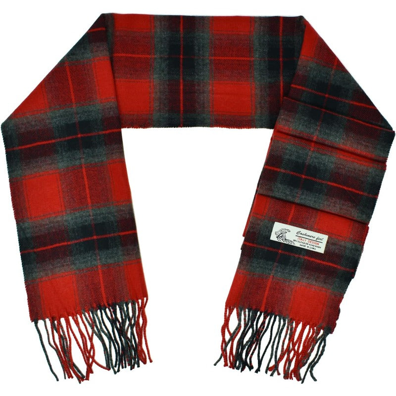 Scottish Stewart Tartan Plaid Luxurious Winter Scarf Soft Cashmere Feel 72"x12", Scottish Heritage Holiday Gift