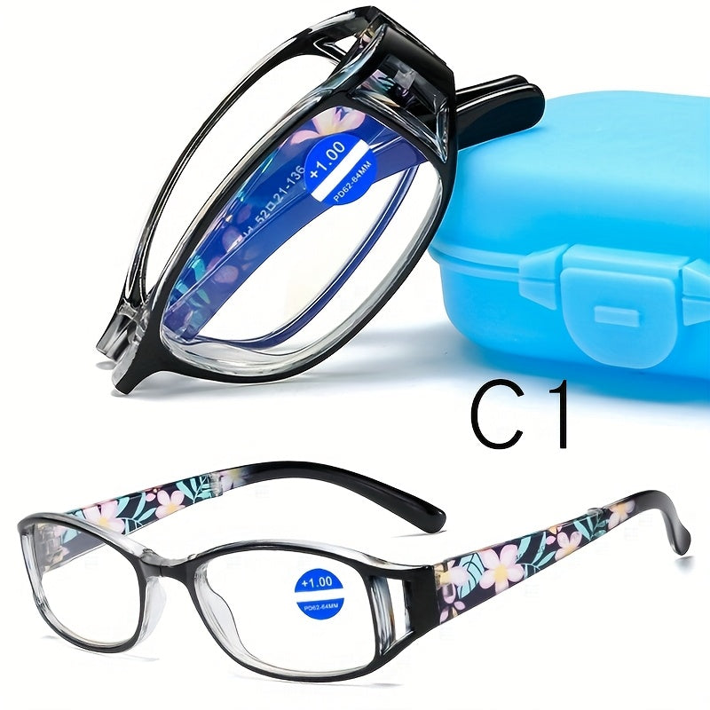 Folding Reading Glasses 3-Pack Unisex Elegant Business Style Mixed Colors Portable Compact Readers for Men and Women Strengths 1.0x to 4.0x All Face Shapes