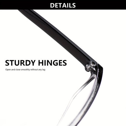 Reading Glasses 10 Pack Ultra Light Square Frame HD Clear Lenses Vintage Style Metal Accents Black Gradient Brown Strengths +1.0 to +4.0 Seniors Office Gift