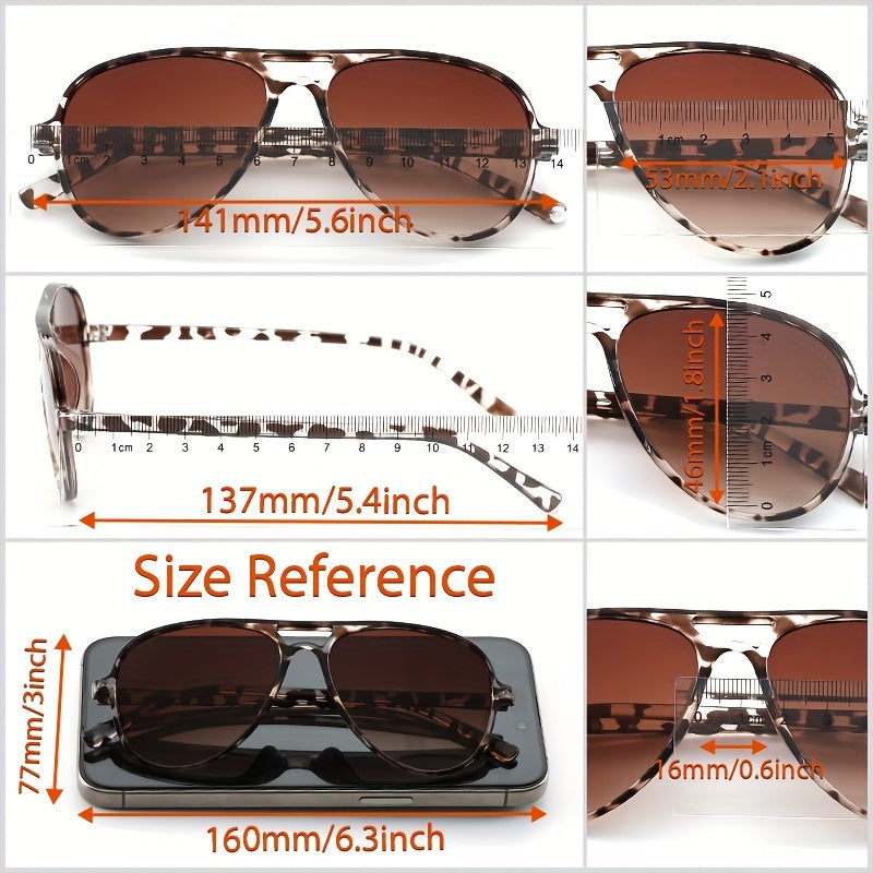 1/ 3-Pack Women's Double-Bridge Casual Fashion Glasses | Minimalist Daily Essentials