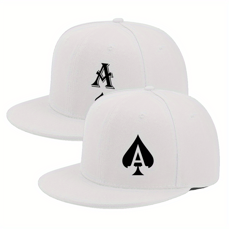 Hats - Flat Brim Baseball Cap 2-Pack Monogram Hip Hop Snapback Hat Adjustable - product detail view 16