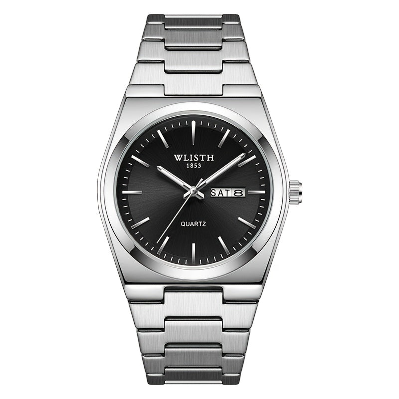 A Straightforward Men'S Timepiece, Glowing Sports Quartz Watch, Stylish Wristwatch for Men, Refined Standard Gear for Gentlemen. Date Adjustable in Multiple Languages.