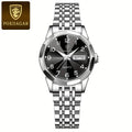 POEDAGAR 3078 Ladies' Fashion Watch, 3ATM, Casual Style, Stainless Steel Band