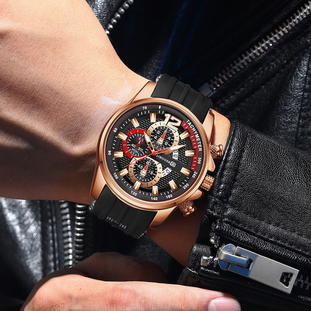 Silicone Watch for Men Fashion Casual Quartz Date Display Sport Wristwatch Sporty Design Multiple Colors Christmas Thanksgiving Gift Reloj Para Hombre