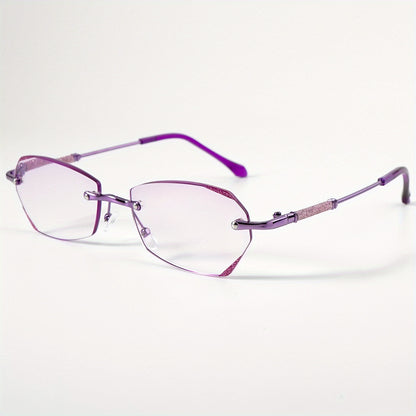Diamond Reading Glasses Women 3 Pack Rimless Diamond-Inlaid Edge Anti-Glare PC Lens Lightweight Readers 1.0x to 4.0x Phone Computer Book Christmas Holiday Gift