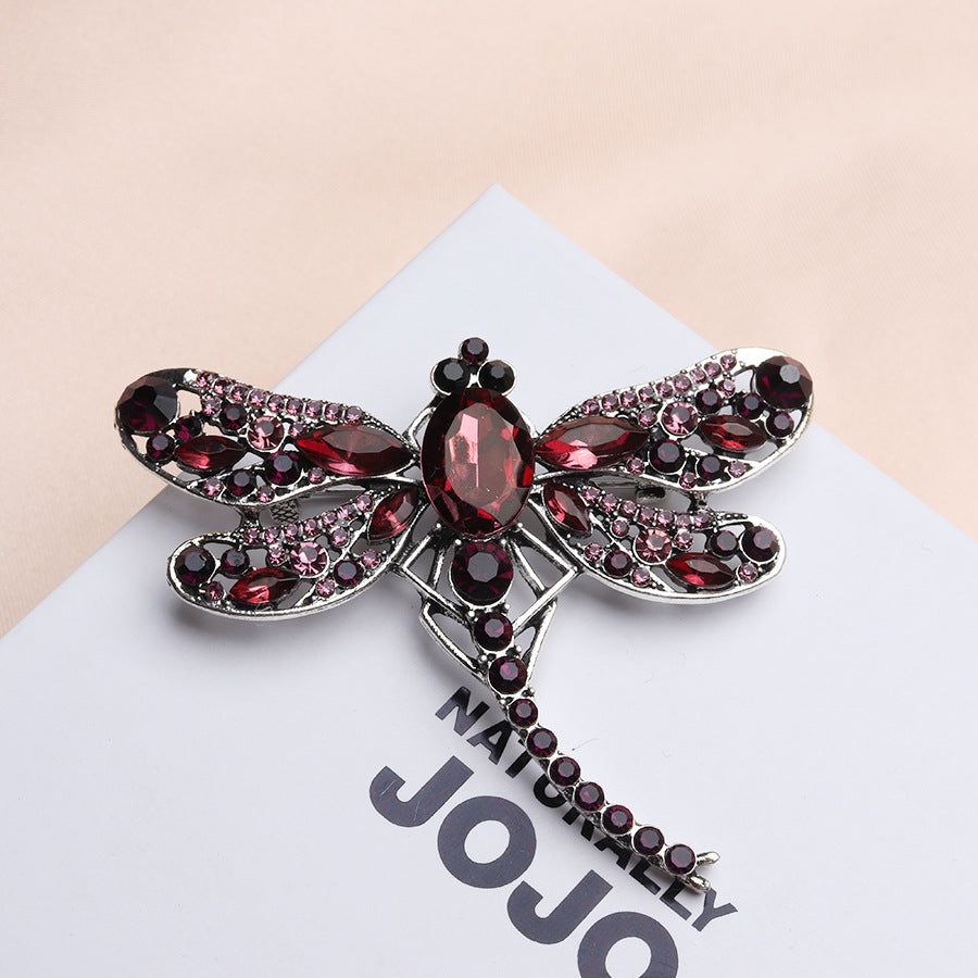 6pcs set of dragonfly brooch, elegant and colorful brooch, insect themed brooch, high-quality temperament brooch, showcasing luxury, clothing accessory brooch, suitable for daily wear, attending banquets, giving gifts