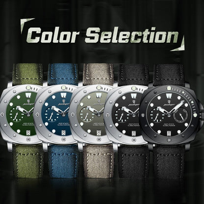 POEDAGAR Men's Quartz Watch with Nylon Strap — 3ATM Waterproof, Multi-Function Sport Watch for Casual & Formal Wear