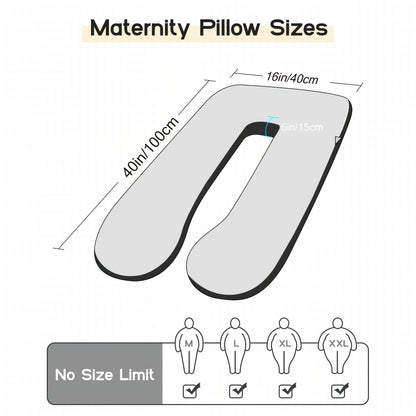 47-Inch U-Shaped Pregnancy Pillow - Removable Pillowcase and Full-Body Shape – view 2