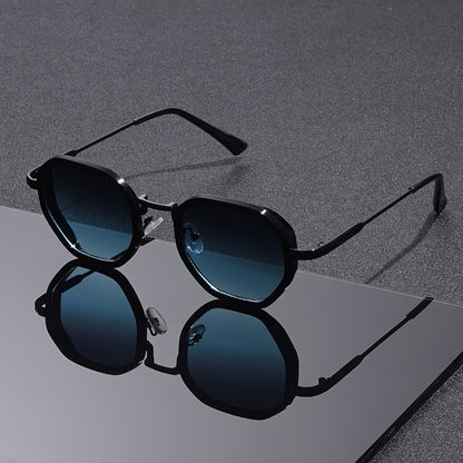 Polygonal Sunglasses Unisex Lightweight Durable Stylish Lens with Case Cleaning Cloth Casual Formal Men Women Trendy Eyewear