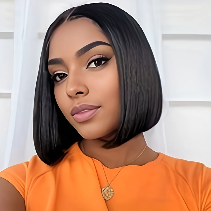 Clothing Wig, Women's Black Lace Bangless Wig - Heat-resistant Synthetic Fiber 150% Density Wavy Headband, Natural Styling Design, Suitable for Daily Travel and Quick Hairstyle Changes, Various Skin Tones, Smooth Texture