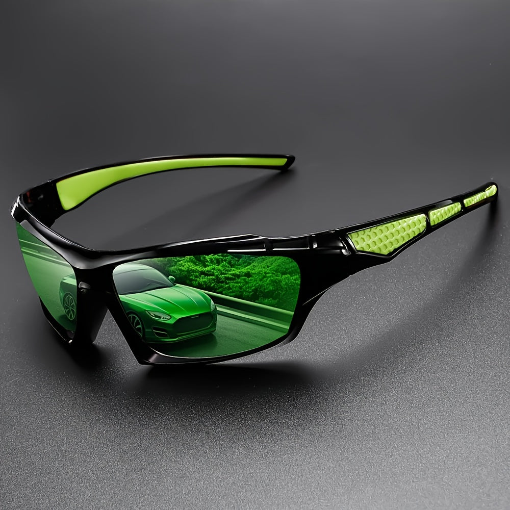 Polarized Sunglasses for Men 5 Pack - Wrap Around Rectangular Sport Shades for Cycling Driving Outdoor Activities, UV Protection Protective Eyewear Bulk Set in Assorted Colors
