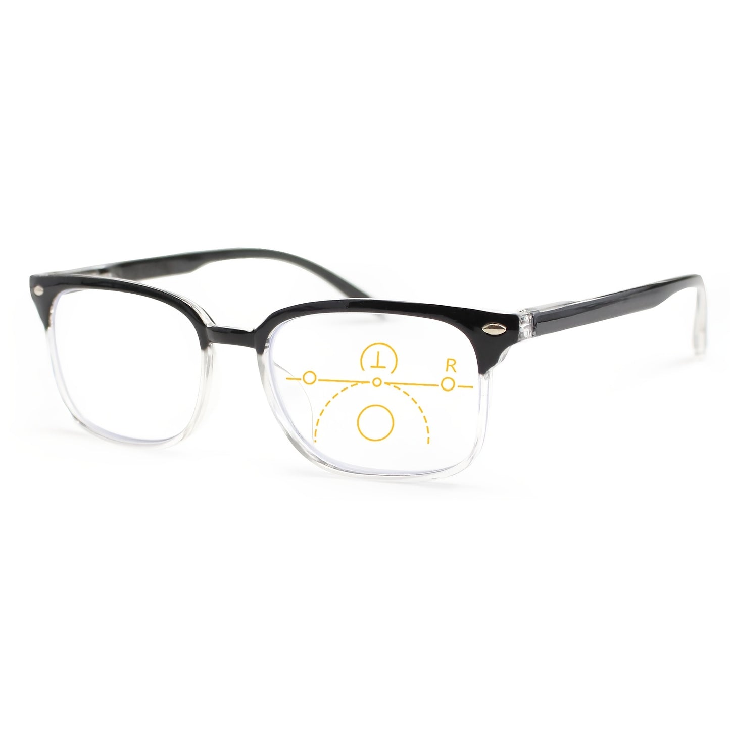 Reading Glasses Small Rectangle Frame Spring Hinge Lightweight PC Lens Unisex Stylish Durable Readers for Men and Women Computer Driving Magnification +100 to +350