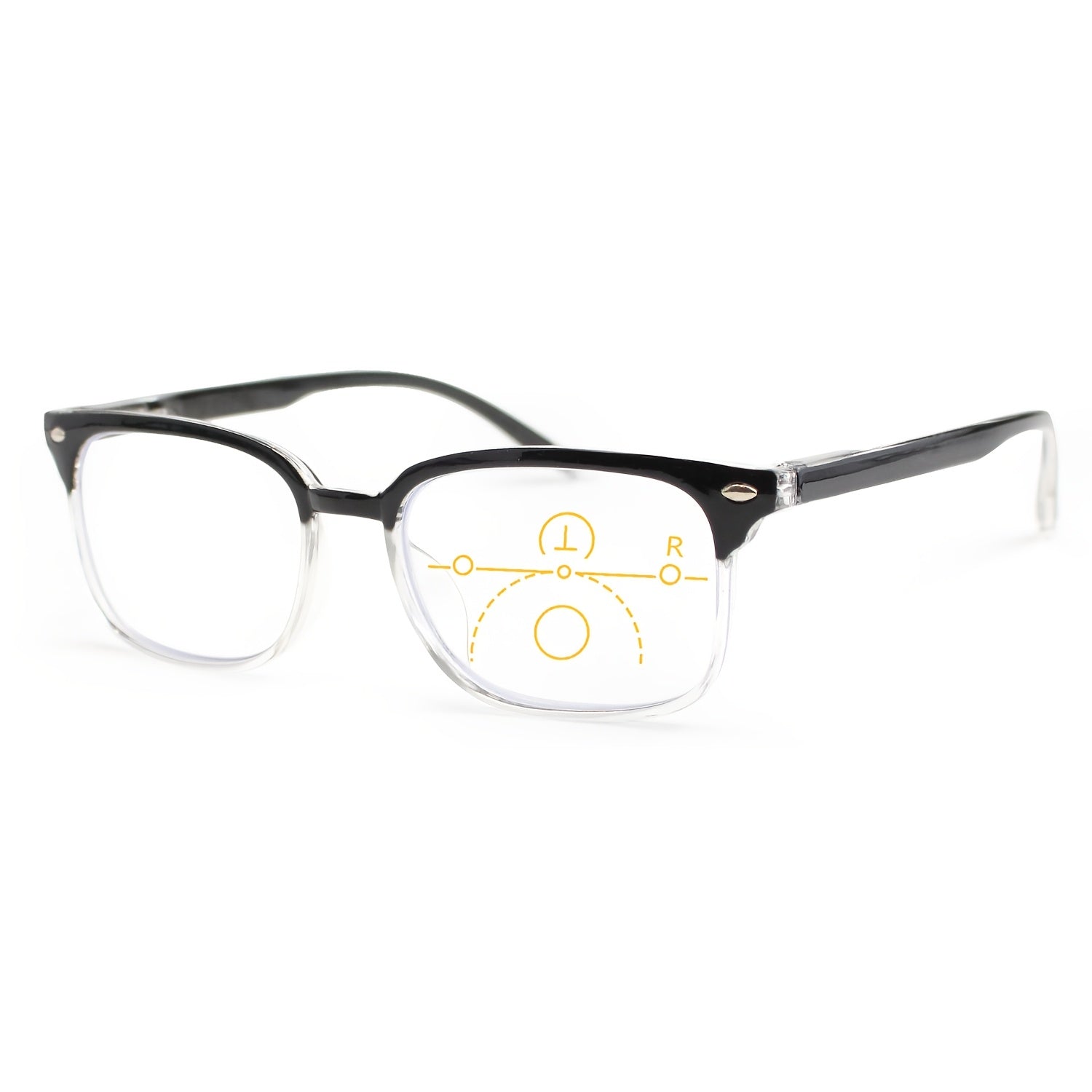 Classic Reading Glasses with Small Rectangle Frame - Comfortable Spring Hinges, Lightweight Plastic & PC Lens Eyewear for Men & Women, Non- +1 Magnification, Everyday Glasses for Computer, Driving, Reading - Stylish & Durable All-Day Wear