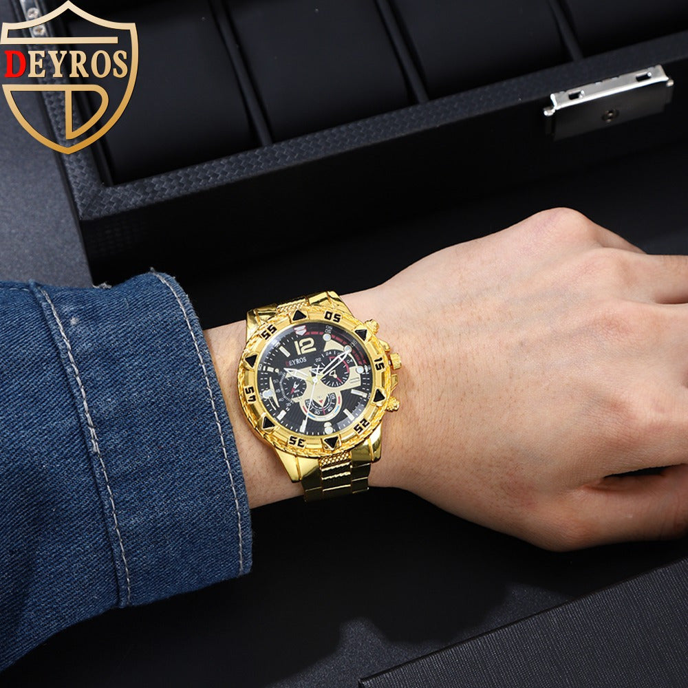 Set of 6 Men'S Watches, Stylish Classic Luxury Quartz Analog Timepieces in Stainless Steel, Perfect Gift Option for Men'S Wrist Watch, Reloj Para Hombre