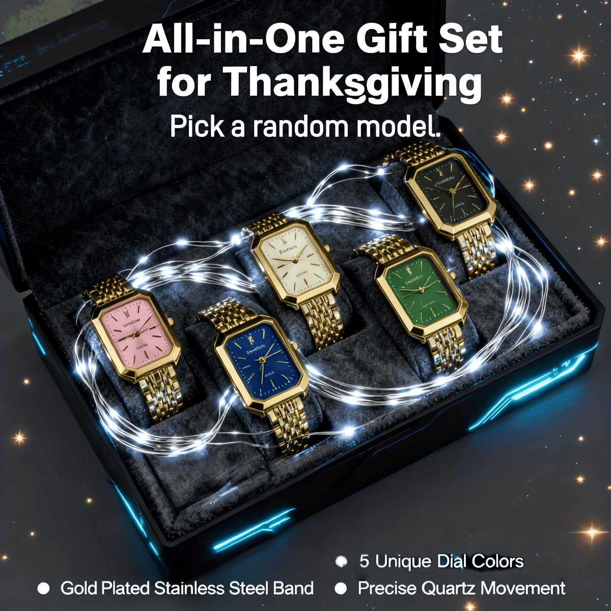 Holiday Gifts for Women, Elegant Quartz Watch with Gift Box, Fashion Casual Dress Wristwatch for Thanksgiving Christmas Valentine's Mom