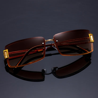 Oversized Square Glasses for Men Women – Extra Large Luxury Gradient Ombre Retro Party Eyewear, Decorative Statement Frames for Festival Halloween Costume, Includes Cleaning Cloth