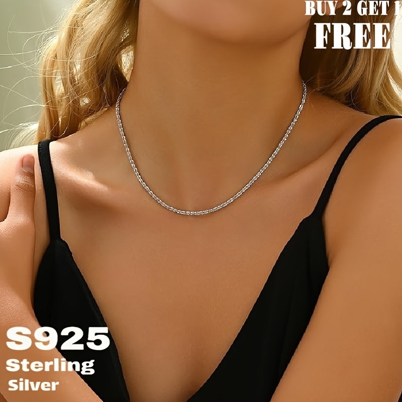 1pc Of 925 Sterling Silvery Sparkling Minimalist Necklace for Men And Women, Sky Star Necklace, Fashionable And Simple Design, Wear It to Make You Dazzling, A Perfect Gift for Lovers And Parents, Comes with A Gift Box, Buy 2 Get 1 Free
