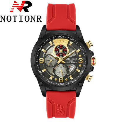 Silicone Watch for Men Fashion Casual Quartz Date Display Sport Wristwatch Sporty Design Multiple Colors Christmas Thanksgiving Gift Reloj Para Hombre