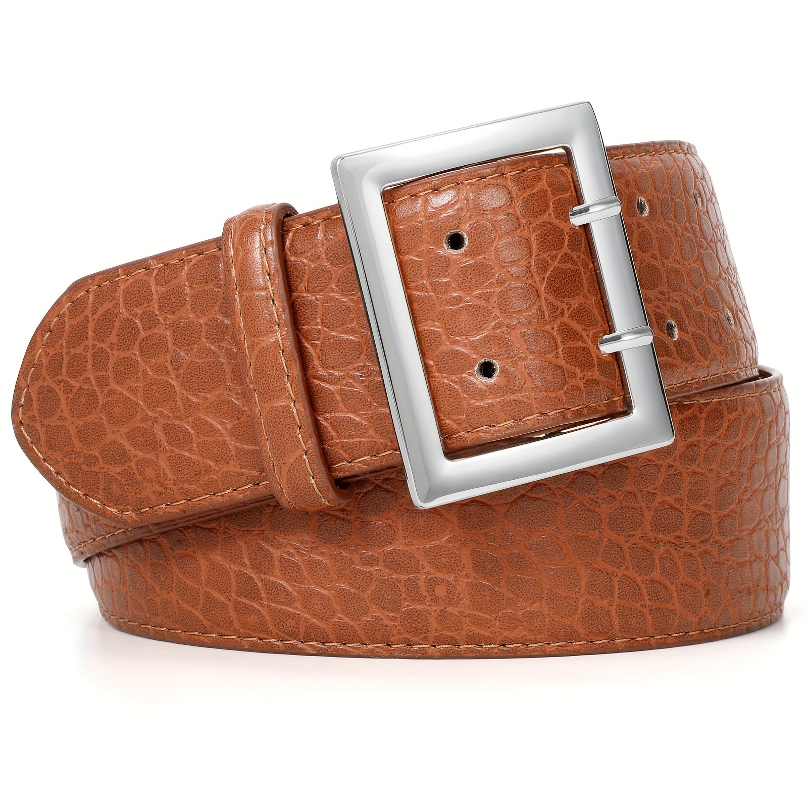 1pc Women'S Crocodile Pattern Wide Belt, Jeans Dress Fashion Women'S Belt, Dress Pants Match