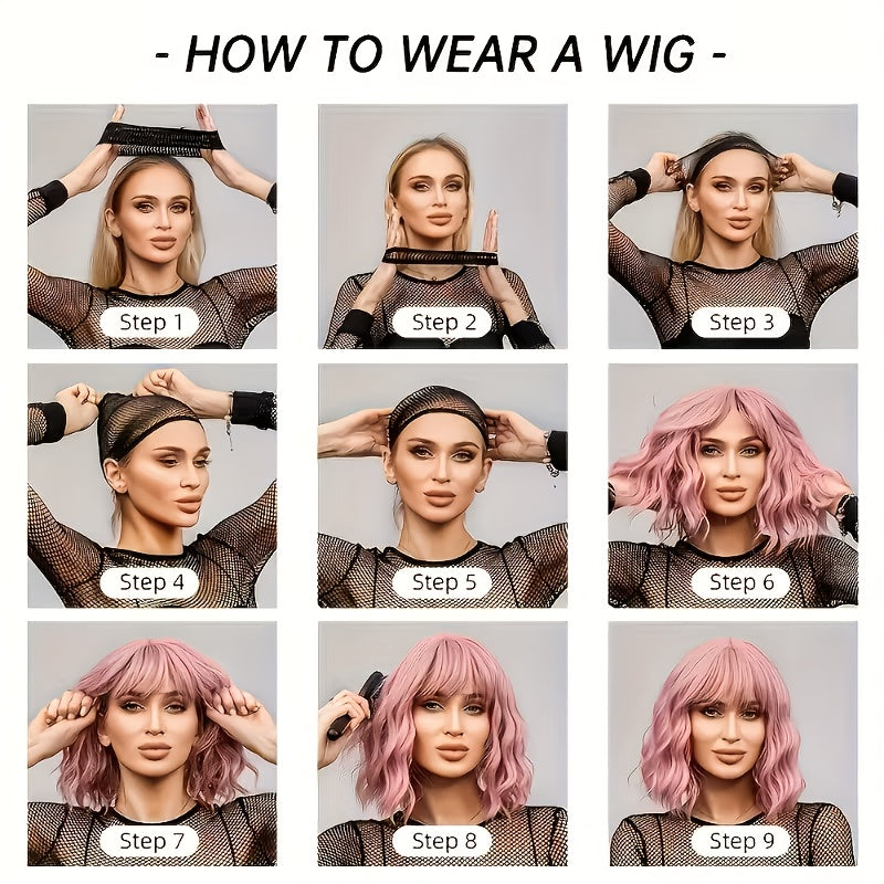 10-inch Black-Brown Short Curly Full-Head Wig| Heat-resistant Fibers Paired with Thickened Button Mesh, Adjustable Size for Comfortable Wear. Wigs for Cosplay, Wigs for Parties, Wigs for Stage Performances