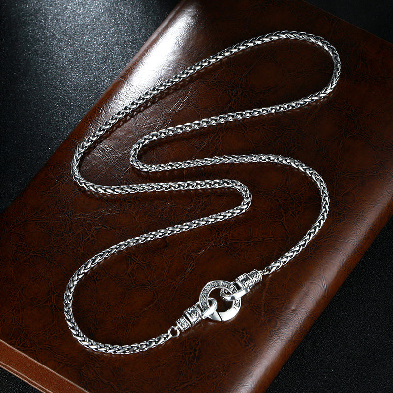 S925 Silver Necklace, Suitable for Both Men And Women. It Is Designed in a Vintage Style And Is Suitable for Daily Wear. It Can Also Be Given As a Gift.