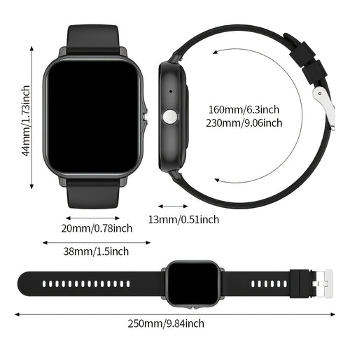 1.83-Inch Smart Watch - Wireless Calling, Music Play, Weather Forecast | Call Alerts, App Notifications, Versatile Watch Faces | Unisex Fitness Tracker, Stylish Sporty Design - Perfect Gift Smartwatch 2026