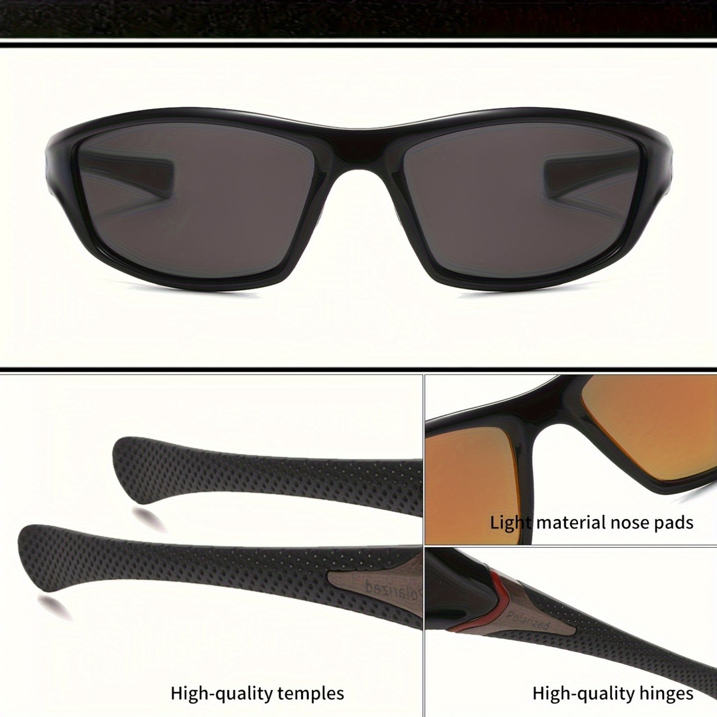 Sports Sunglasses 4 Pack UV400 Full Frame - Ultra-Light PC Lens Bulk Set Men Women Cycling Running Hiking Fishing Outdoor Activities