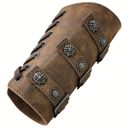 Medieval Knight Wrist Guards Handcrafted Cosplay Armor Bracers Halloween Stage Performance Costume Accessories for Men Women