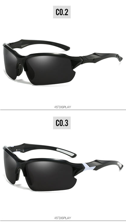Sport Sunglasses Polarized Half Frame Lightweight UV Protection for Men Women – Skiing Driving Running Fishing Cycling Outdoor, Available in 3-Pack or 10-Pack Bulk Set