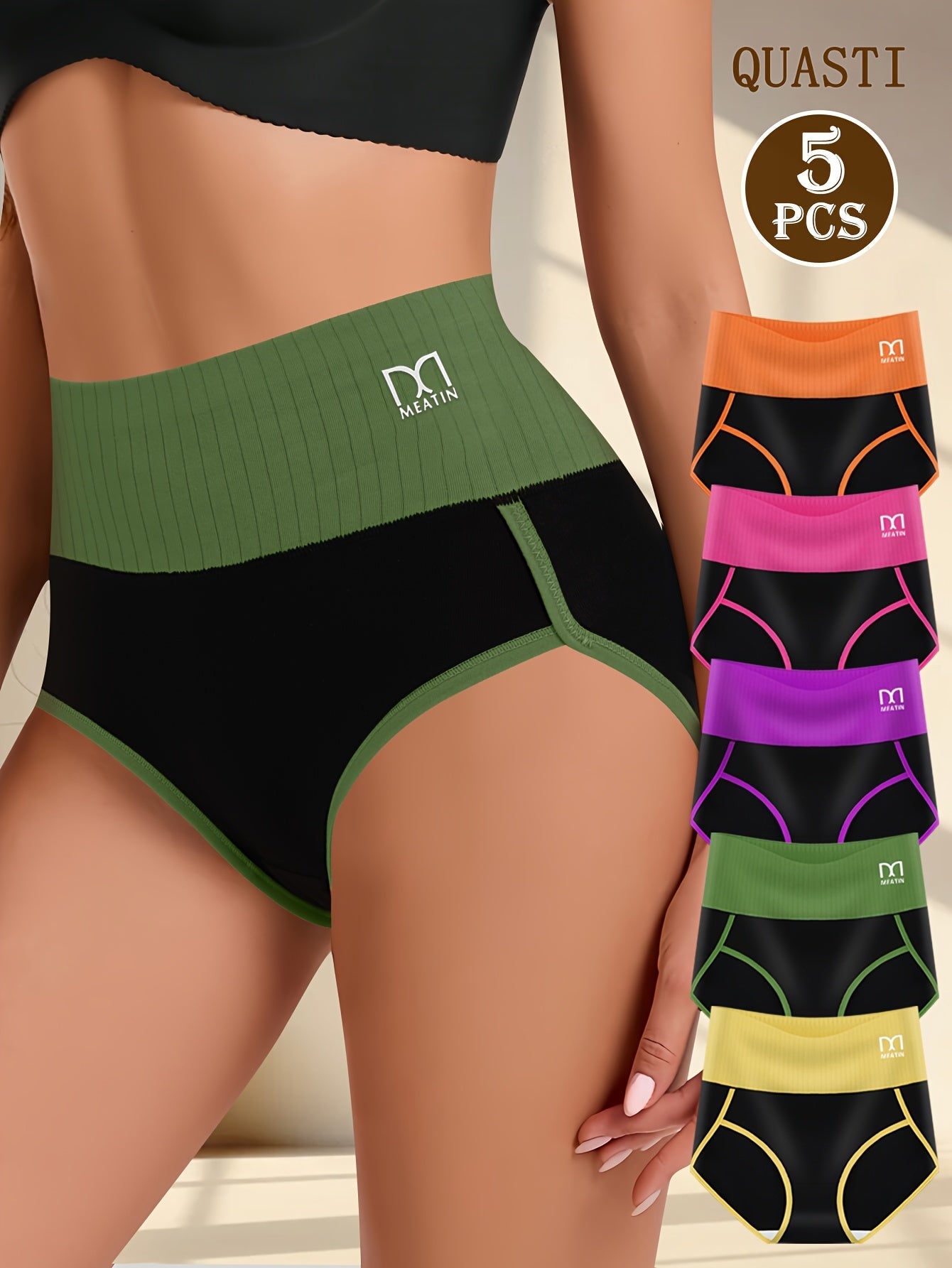 5-Pack Women's High-Waist Shapewear Briefs - Firm Tummy-Control Smoothing – Sizes S–XXL – view 3