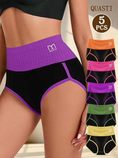 5-Pack Women's High-Waist Shapewear Briefs - Firm Tummy-Control Smoothing – Sizes S–XXL – view 8