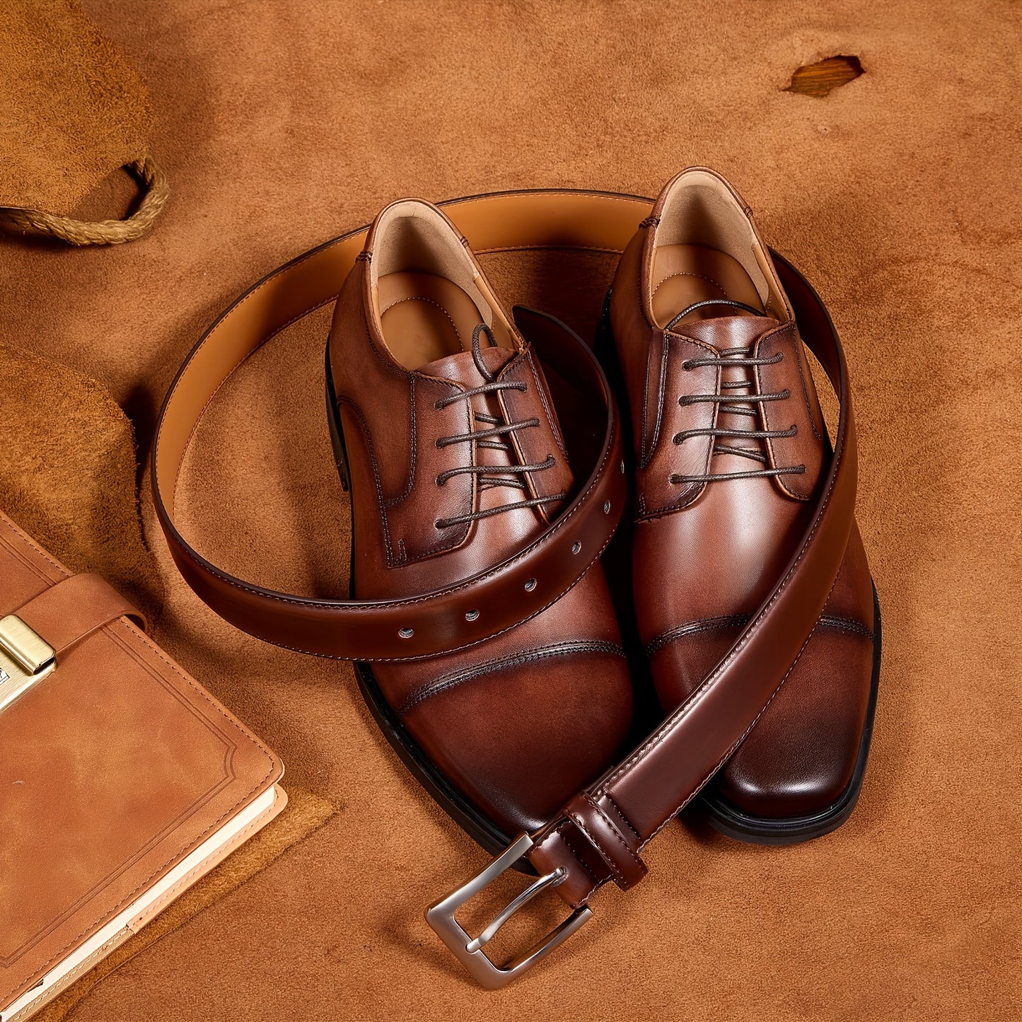 Men's Genuine Leather Belt 2-Pack Set - 1 3/8 Inch Dress Casual Golf Jeans Belt, Black Brown Tan White Burnt Umber Combo, Sizes 30-50 (Waist 28"-48")