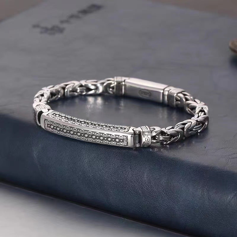 Sterling Silver Bracelet for Women 925 Vintage Bohemian Bangle Cuff Open Adjustable Wrist Jewelry Birthday Gift for Girlfriend Mom Wife