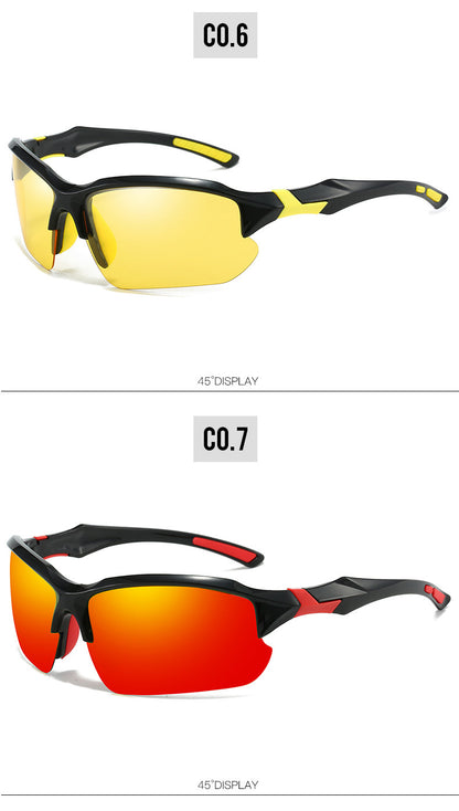 Sport Sunglasses Polarized Half Frame Lightweight UV Protection for Men Women – Skiing Driving Running Fishing Cycling Outdoor, Available in 3-Pack or 10-Pack Bulk Set