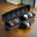 5-Slot Watch Travel Box, Hardshell Case for Men And Women'S Watches, with Soft Foam Pillow And Handle