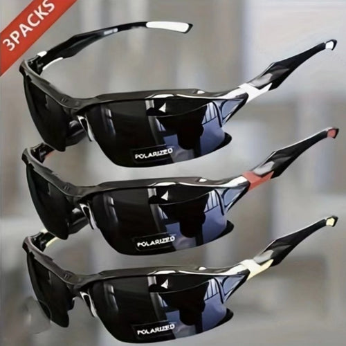 Sport Sunglasses Polarized Half Frame Lightweight UV Protection for Men Women – Skiing Driving Running Fishing Cycling Outdoor, Available in 3-Pack or 10-Pack Bulk Set