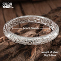 [Girlfriend Birthday Gift] S999 Pure Silver Women's Bracelet, Solid Silver Closed End Bracelet, Women's Multi Functional Jewelry, High End Shining Fashion, Girlfriend Birthday Gift