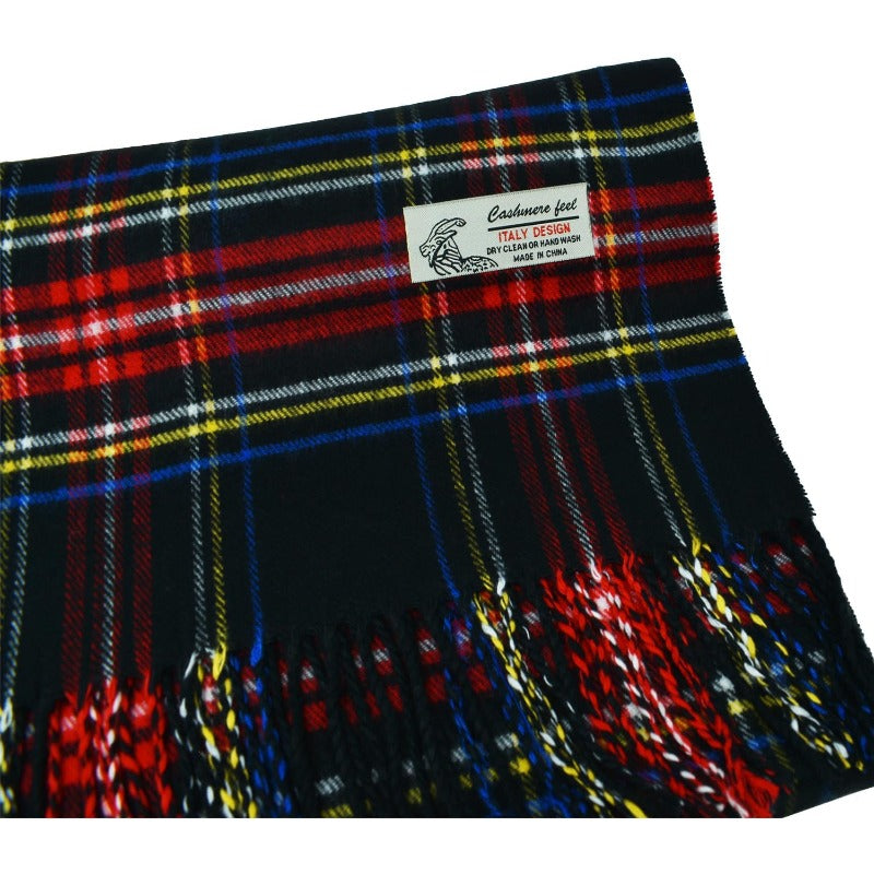 Scottish Stewart Tartan Plaid Luxurious Winter Scarf Soft Cashmere Feel 72"x12", Scottish Heritage Holiday Gift
