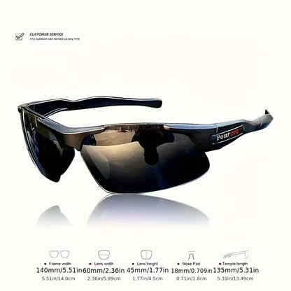 Driving Sunglasses 3 Pack Polarized Half Frame Anti-Glare UV Protection for Men Women – Lightweight Black Semi-Rimless Eyewear, Rearview Mirror Compatible, Road Trip Commute