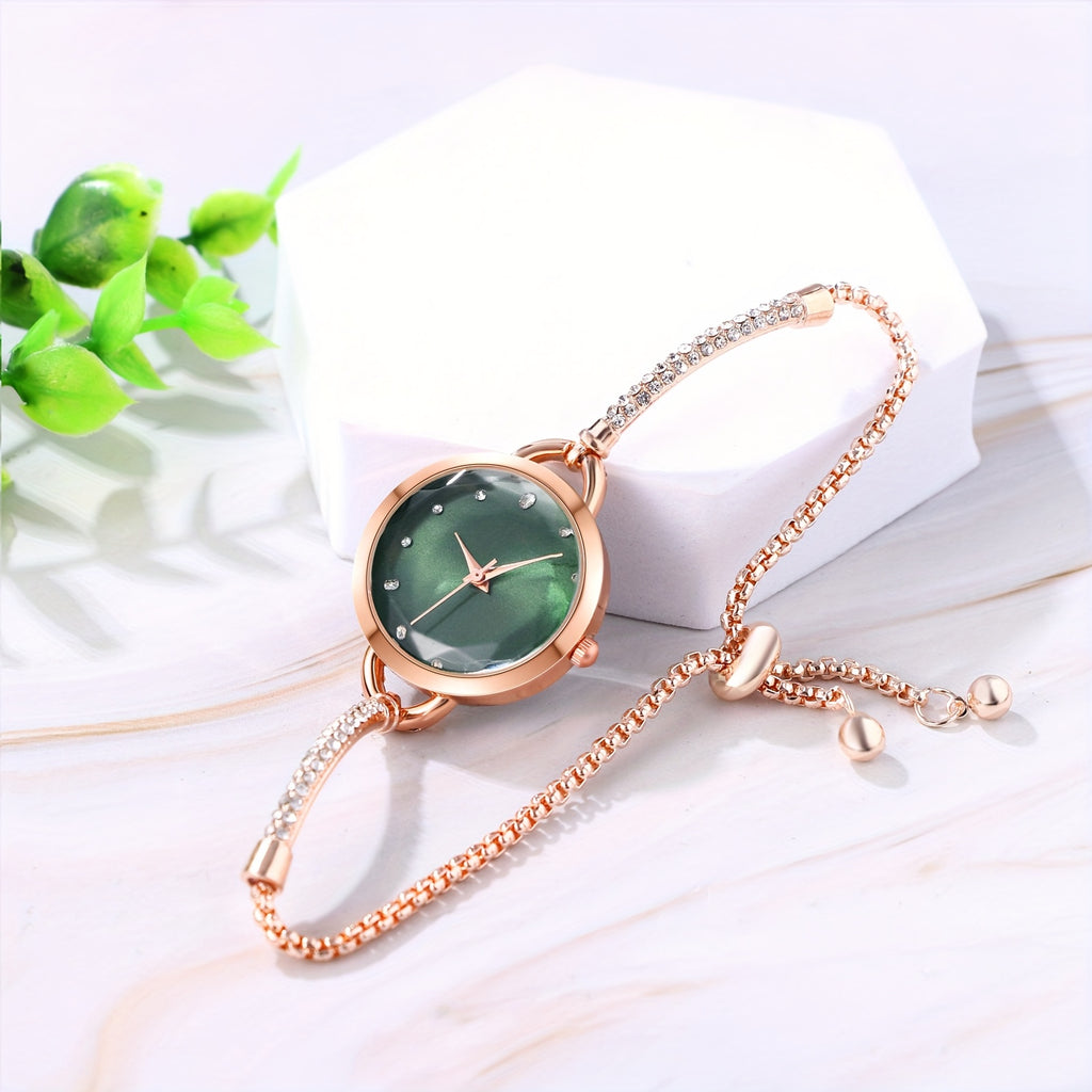 Jewelrywe Petite Bracelet Watch For Women Dress Analog Hexagonal Ladies Watch